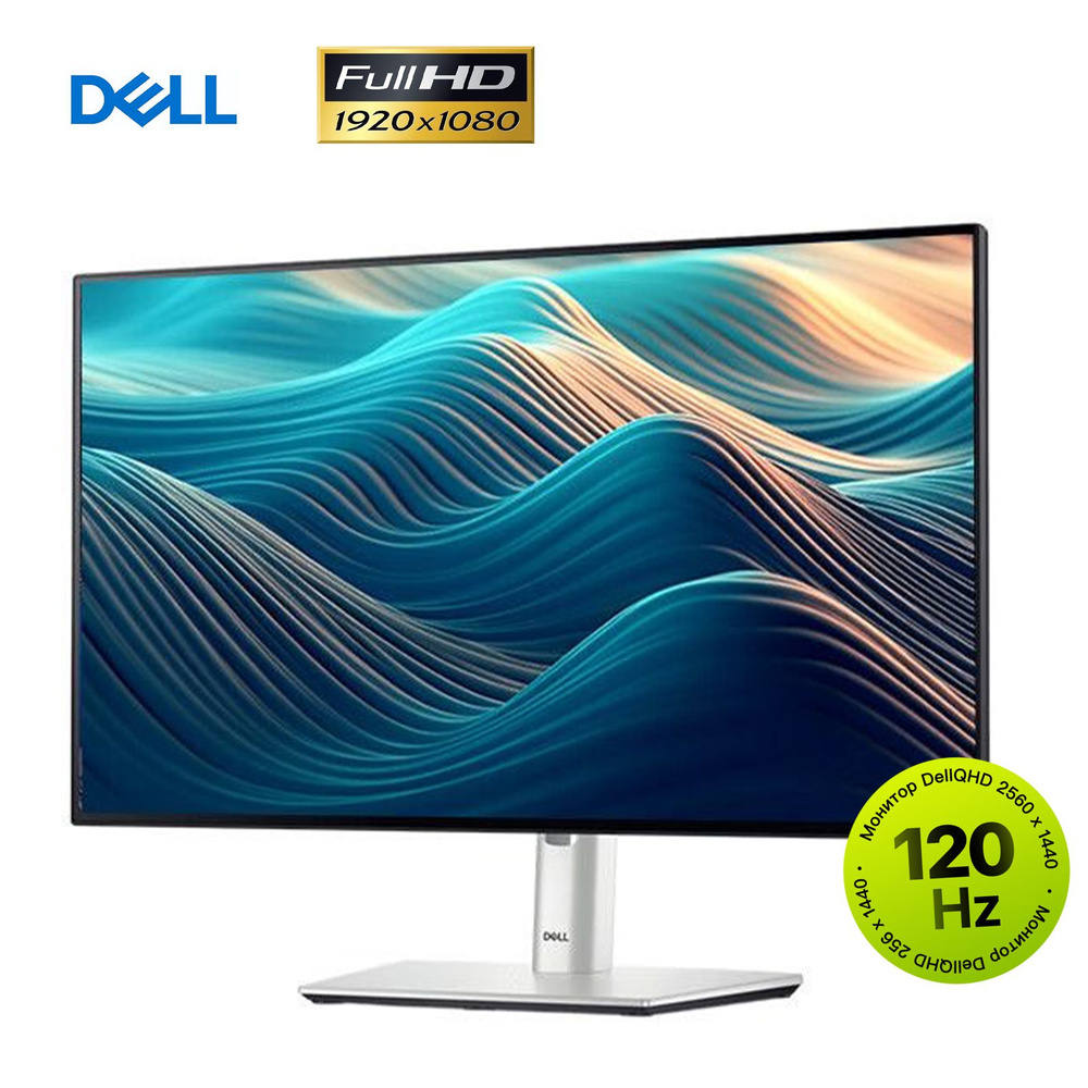 Dell 23.8" Монитор 24" Монитор Dell U2424H, 1920x1080 / IPS, 120Hz,Европейская вилка, серебристый  #1