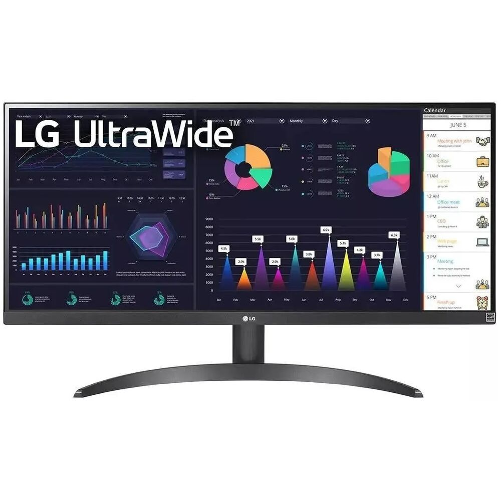 LG 29" Монитор UltraWide 29WQ500-B, черный #1