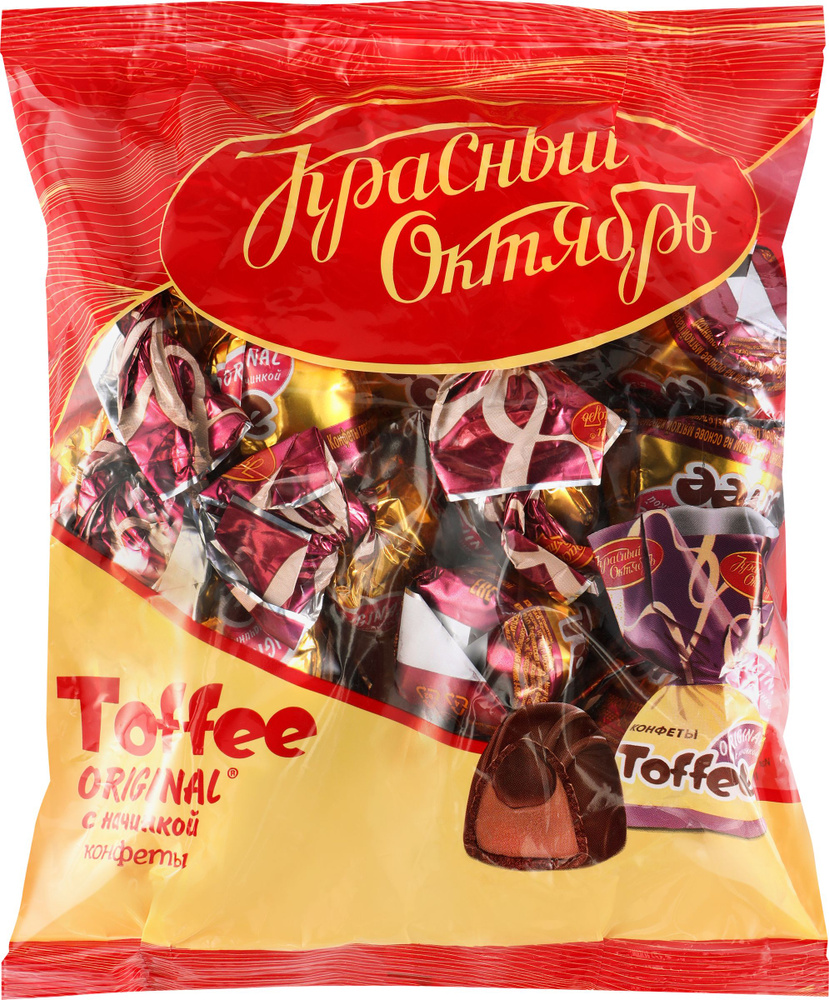 Конфеты КРАСНЫЙ ОКТЯБРЬ Toffee Original с начинкой, 250г #1