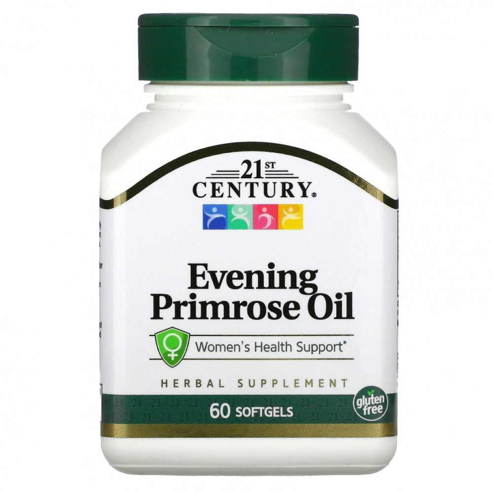 Поддержка здоровья для женщин, 21st Century Evening Primrose Oil 60 капсул  #1