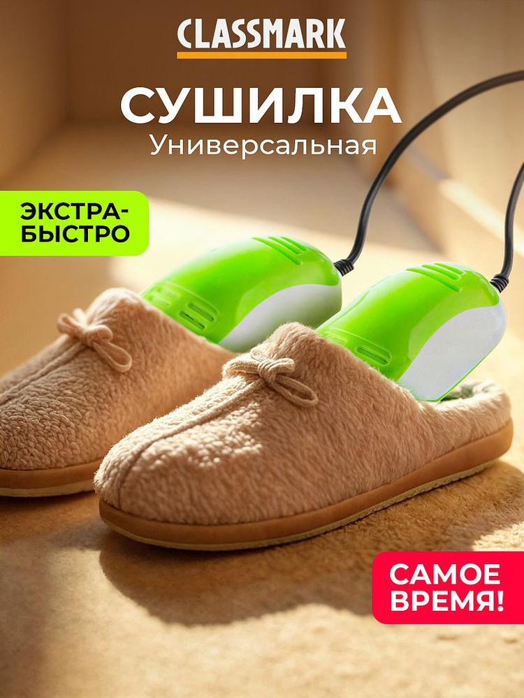 Сушилка для обуви электрическая Classmark электросушилка сушка бытовая, зеленая  #1