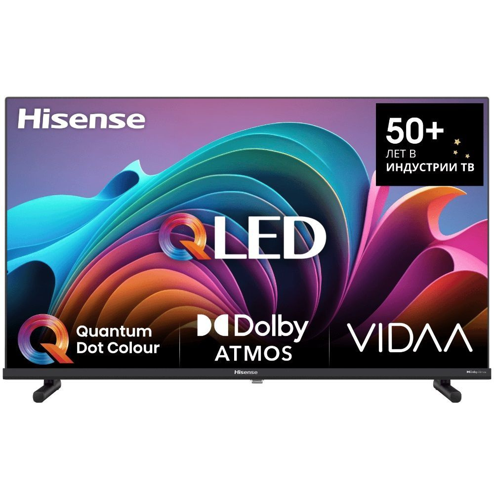 Hisense Телевизор 32A5NQ Смарт, Dolby Atmos, спортивный и игровой режимы, 60 Гц, 32." Full HD, черный #1