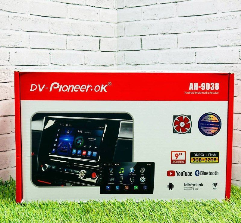 Автомагнитола Android DV-Pioneer.ok AH-9038 3/32 Универсальная Магнитола Bluetooth AUX GPS Wi-Fi USB #1