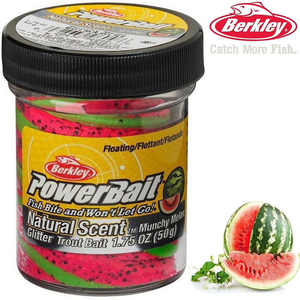 Паста Berkley PowerBait Natural Scent Trout Bait Munchy Melon 50g #1