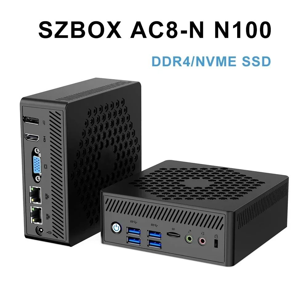 SZBOX Мини-ПК SZBOX AC8-N N100 (Intel Alder Lake N100, RAM 16 ГБ, SSD 1024 ГБ, Intel UHD Graphics, Windows #1