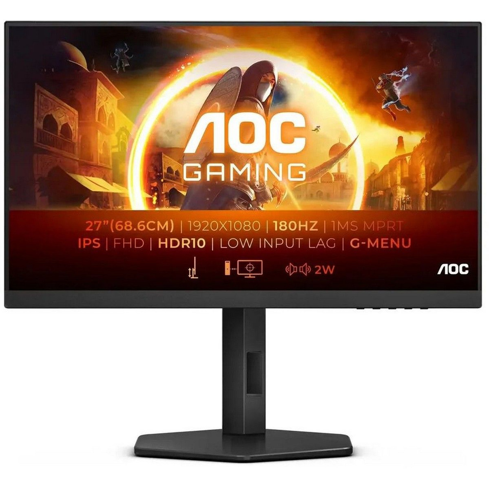 AOC 27" Монитор 27G4X, IPS, 1920x1080, 180 Гц, черный #1