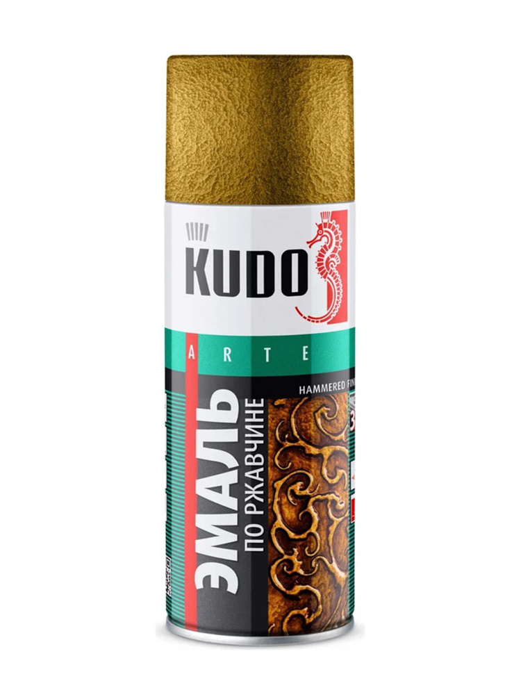 Эмаль по ржавчине молотковая KUDO бронзовая 520мл. арт. KU-3006 #1