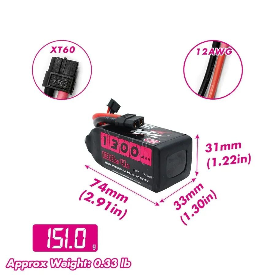 CNHL Китай HobbyLine Black Series 1300 1500 мАч 130C 4S 6S Lipo аккумулятор 14,8 В 22,2 В  #1