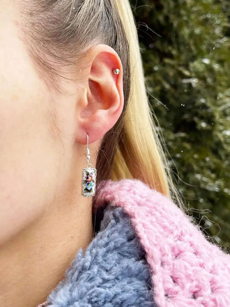 Серьги бижутерия в стиле финифть купить на OZON по низкой цене (1043019678)