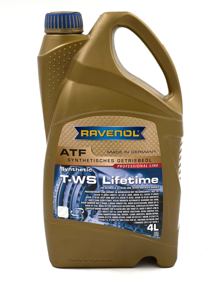 Масло трансмиссионное Ravenol ATF T-WS Lifetime, 4 литра #1