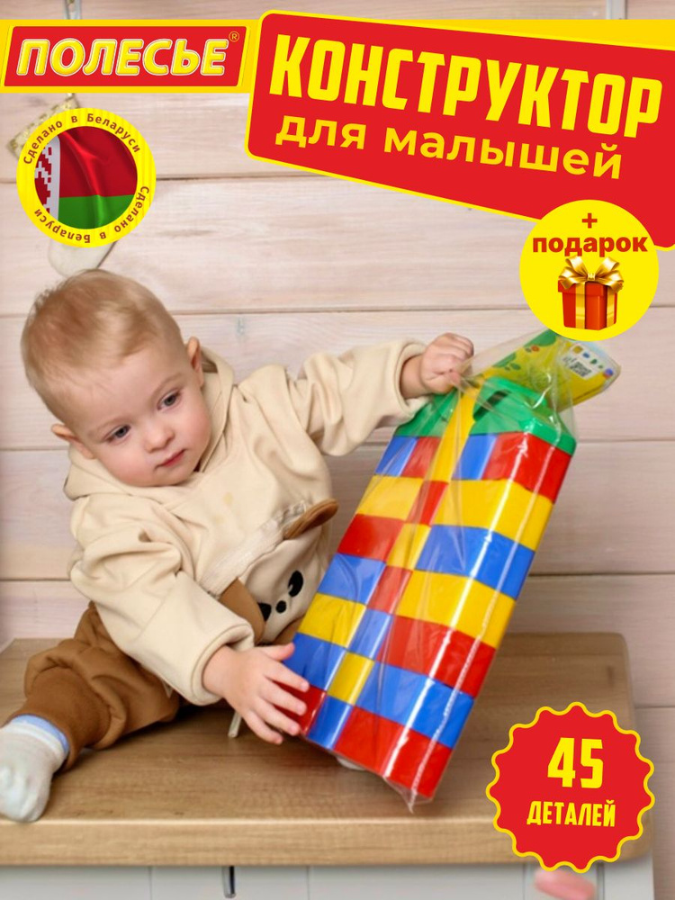 Детский конструктор "Малыш", Полесье, развивающий 28 деталей купить на ...