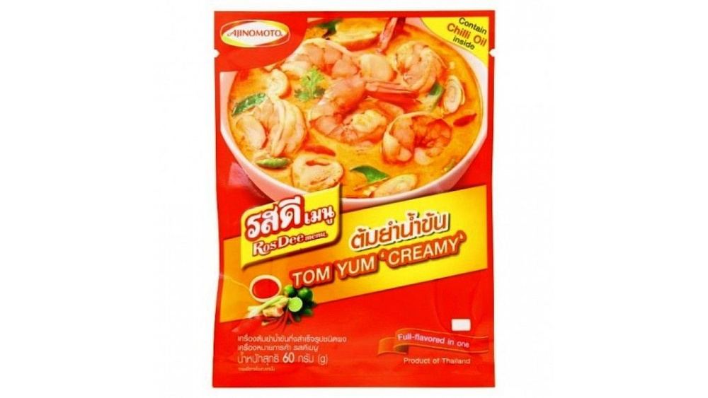 Тайская сухая приправа для супа Том Ям Tom Yum Creamy Ros Dee menu, 60г ...