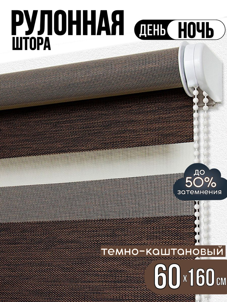 Рулонная штора День Ночь 60х160 см #1