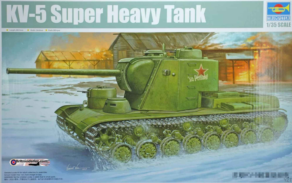 Trumpeter 05552 1/35 Советский Союз КВ-5 сборная модель танка купить на ...