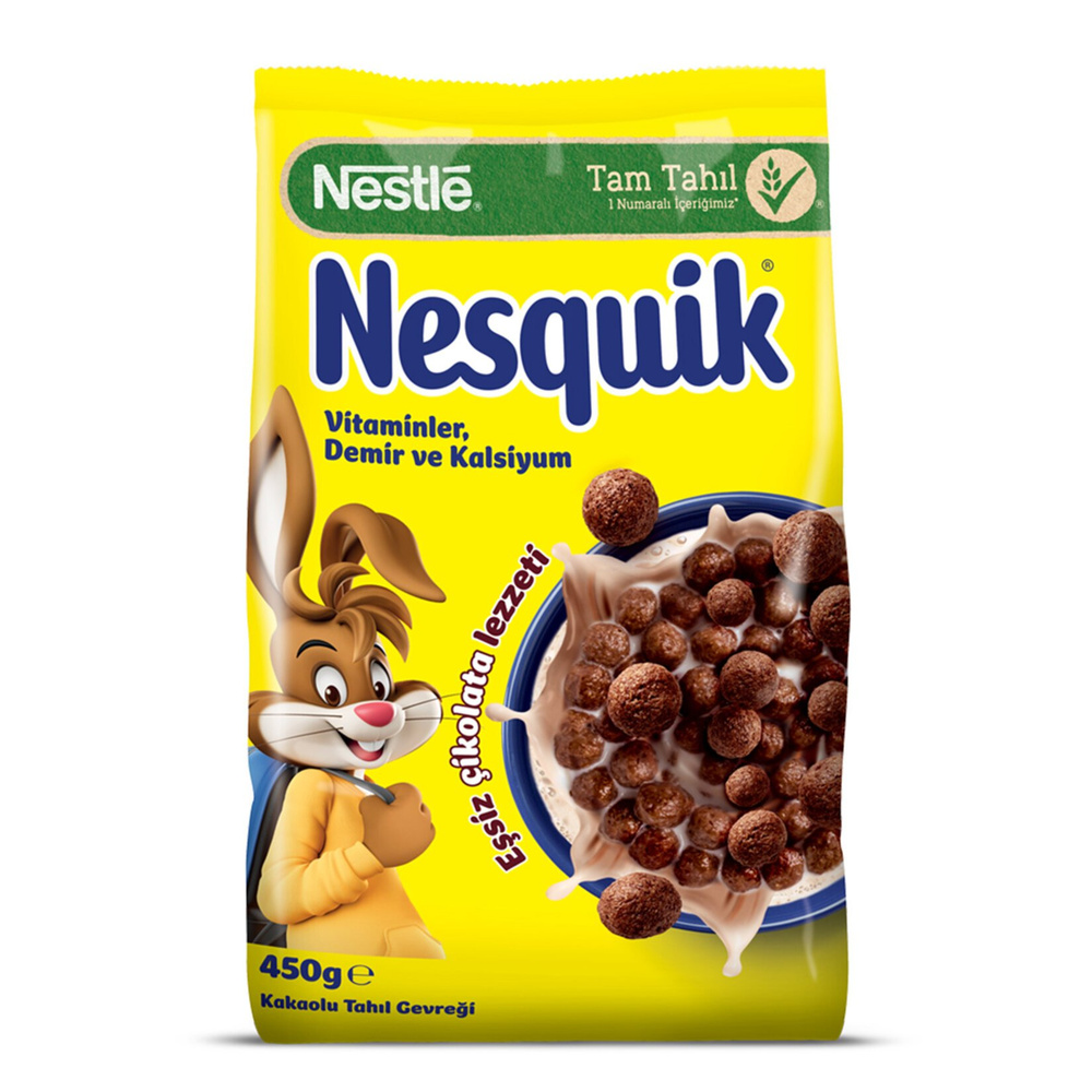 Nestle Nesquik Cocoa Wheat and Corn Flakes 450 G - шоколад #1