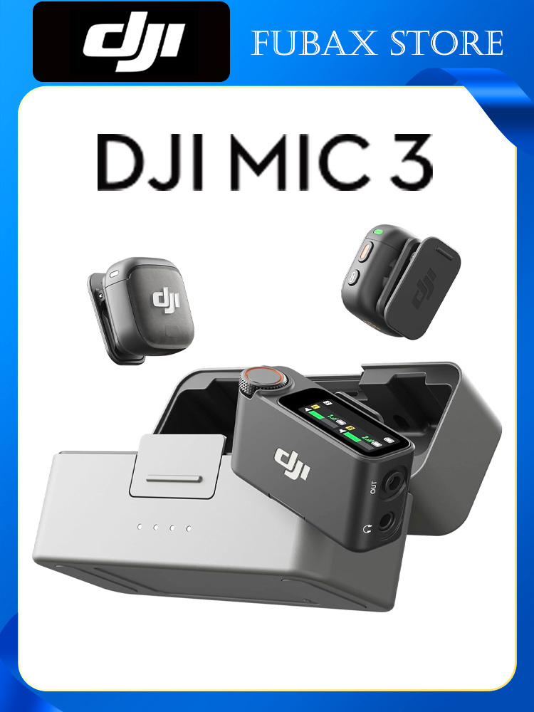 DJI Микрофон DJI Mic 3 (2 TX + 1 RX + Charging Case), черный
