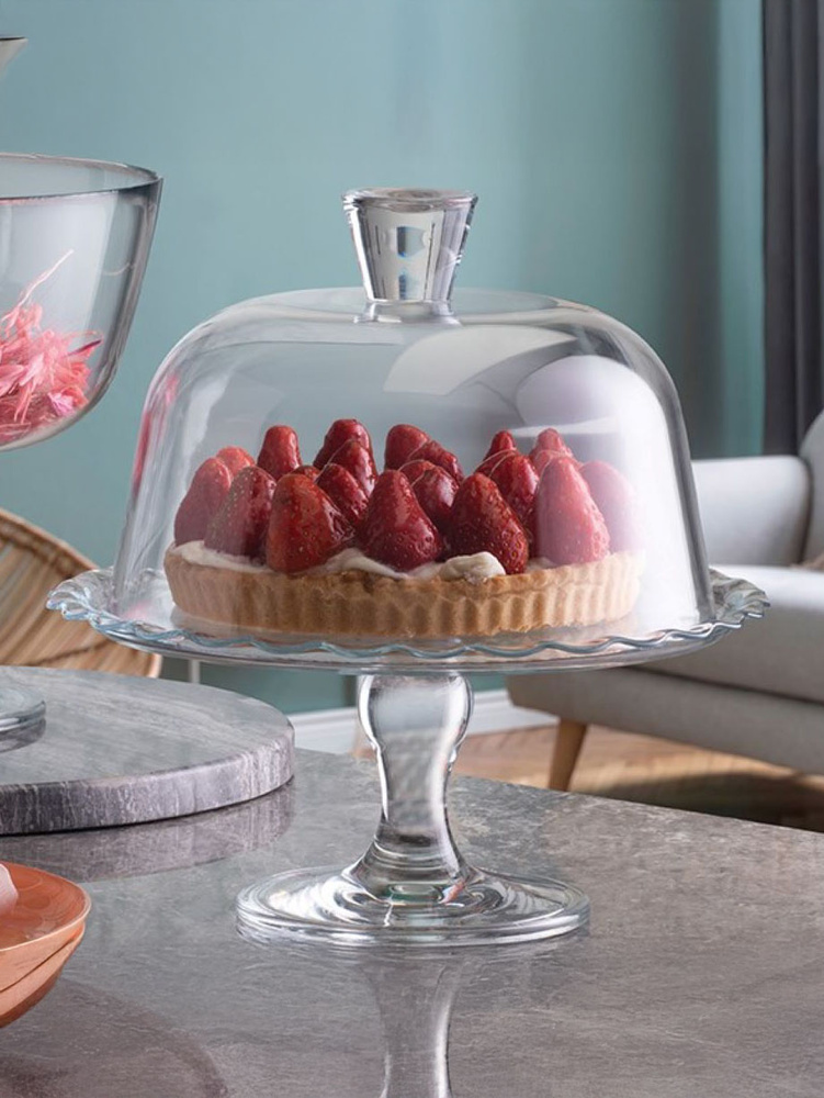 Тортница на ножке Pasabahce "Patisserie", 264 x 264 x 259 мм, стекло, 2 шт #1