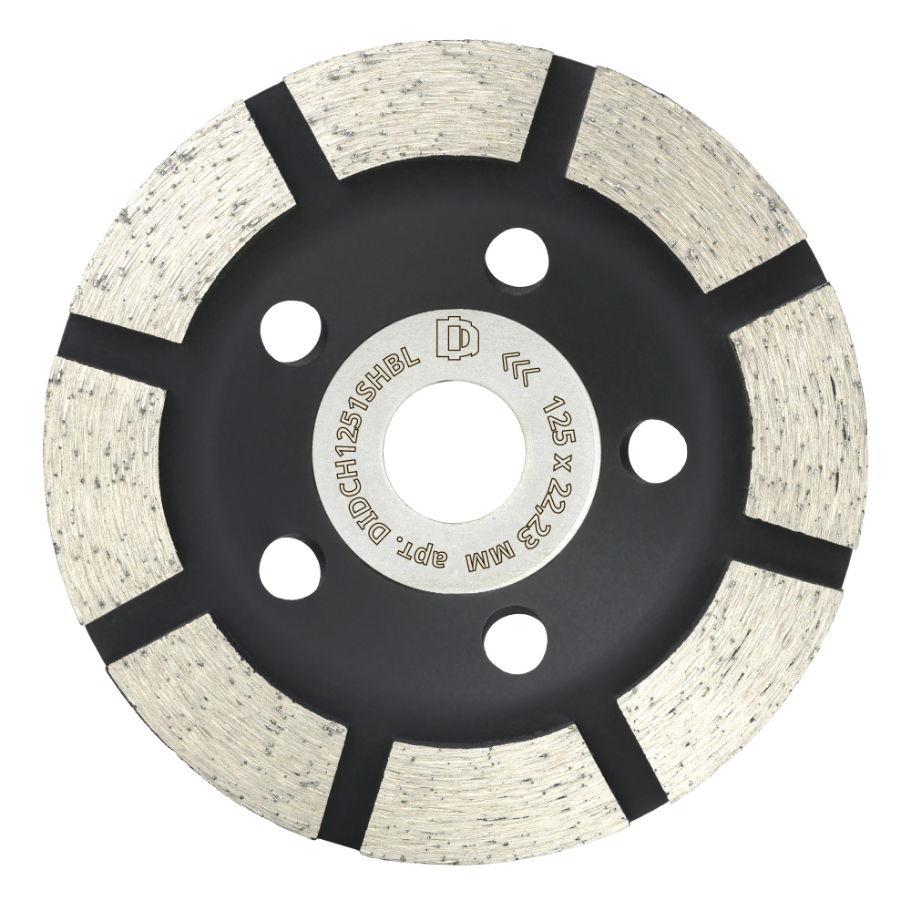 Алмазная чашка по бетону 125 мм 1-рядная широкий сегмент Concrete Black Version Diamond Industrial #1