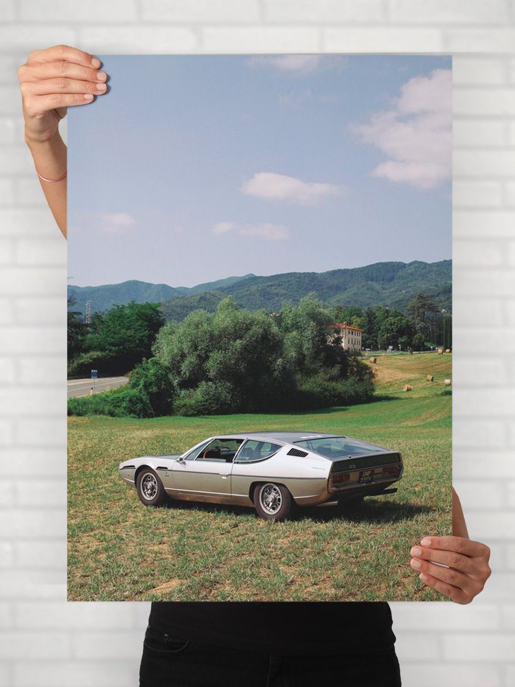 Плакат на стену для интерьера Легенды Авто (Ламборгини Эспада - Lamborghini Espada 1) - Постер по машине #1