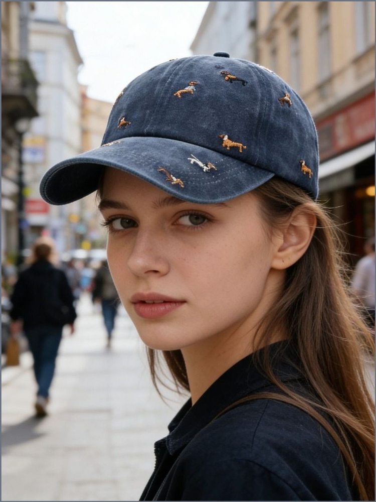 Бейсболка Zara кепка с таксами #1