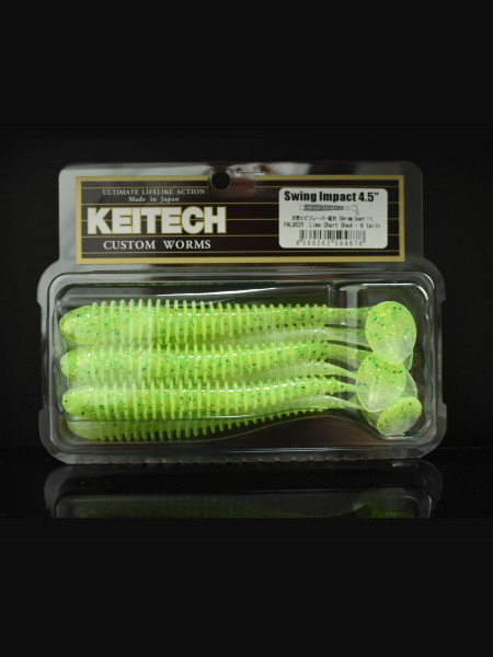 Keitech Swing Impact 4.5 inch Custom Worms | 6 Tails per pack | Cabral Outdoors | Rs. 398