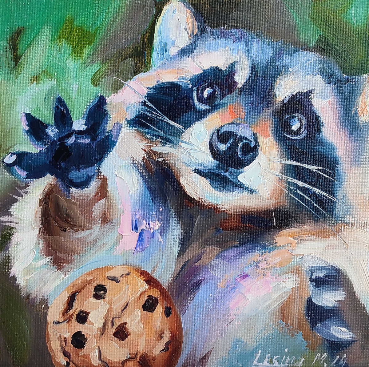 Картина маслом Енот 20/20 см, оригинал. - купить по низкой цене в ...