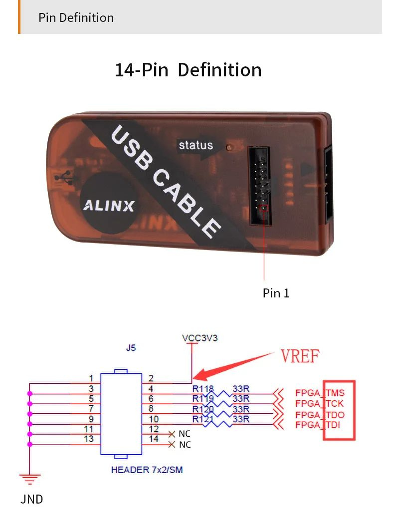 ALINX AL321: Кабель платформы USB Blaster для программы XILINX FPGA ...