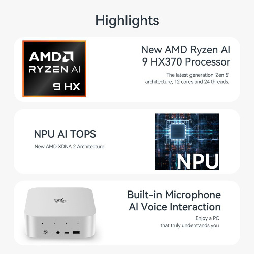 Beelink Мини-ПК Beelink Мини ПК SER9 Pro AMD Ryzen AI 9 HX 370