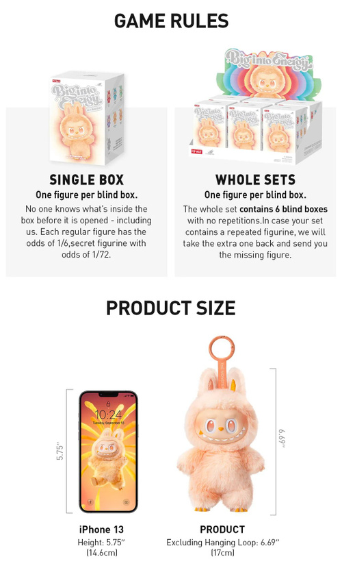 Кукла POP MART The Monsters Labubu Big into Energy Series блайнд