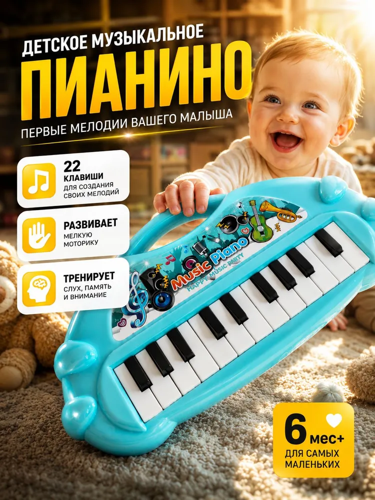 Игрушка для малышей, пианино музыкальное обучающее, цвет сюрприз, вариант