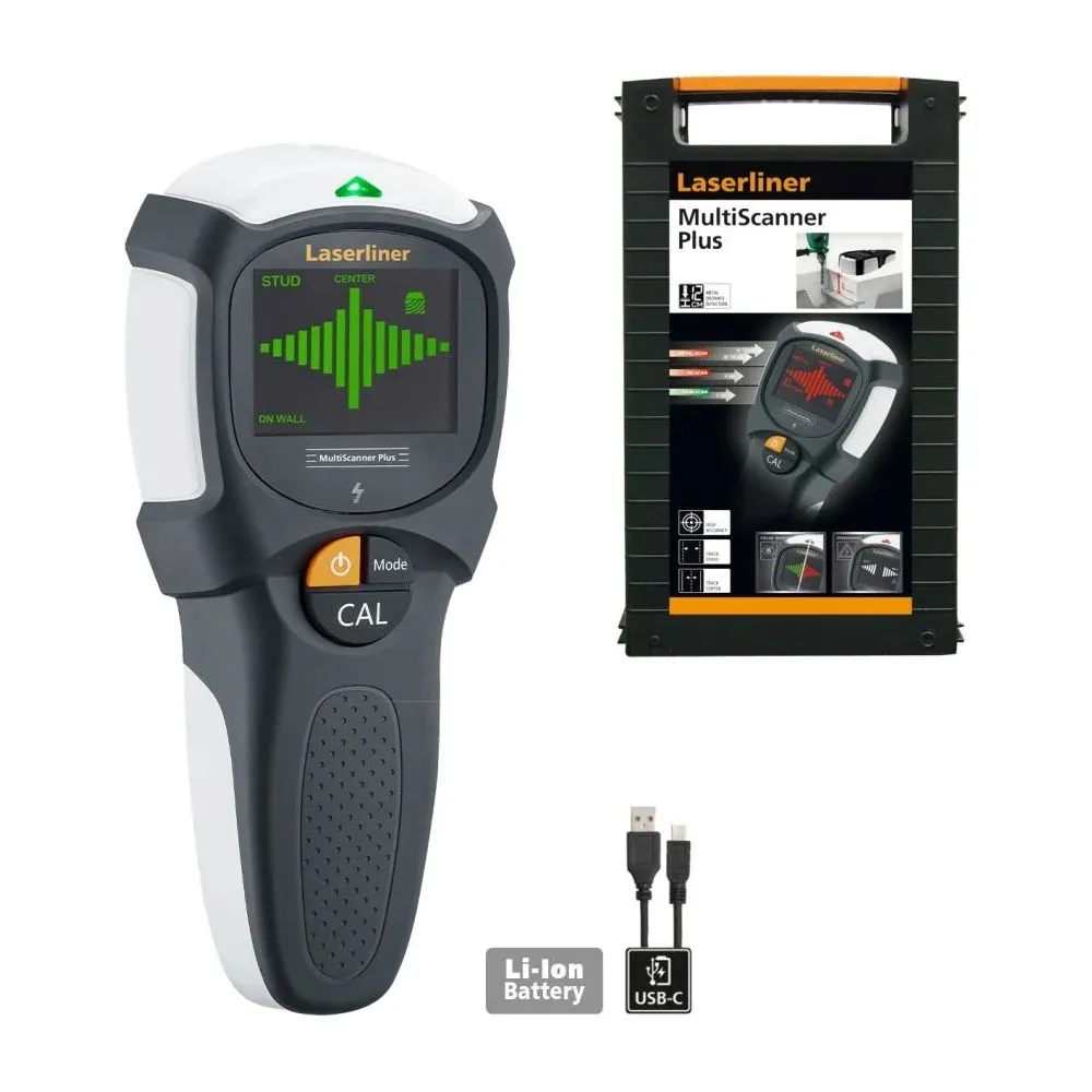 Универсальный детектор для дерева Laserliner MultiScanner Plus металла и кабелей 080.967A, вариант, фото 2