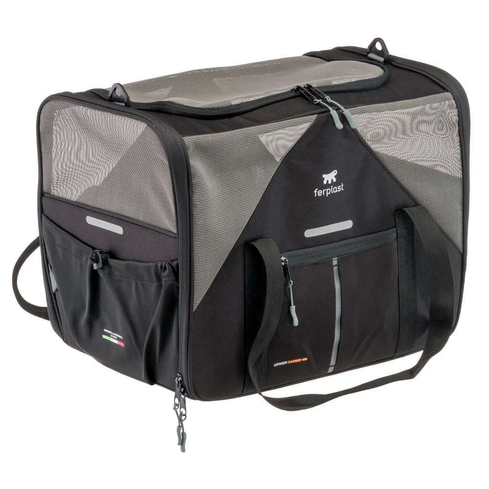 Сумка-переноска Ferplast VOYAGER 450 для собак и кошек, черная, 50x33x37 см, 50x33x37 см