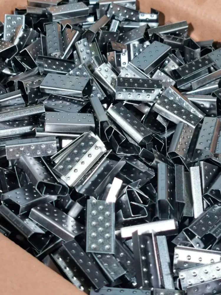Скрепа стальная 13х27х0,5 для ПП ленты 12 мм (100 шт.) PP-13, 13x27x0.5, 100 шт, фото 3