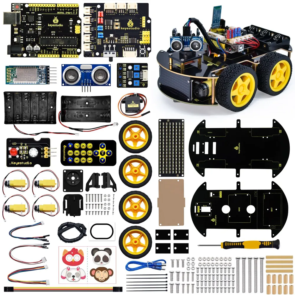 Keyestudio Smart 4WD Robot Car Kit для Arduino купить на OZON по низкой ...