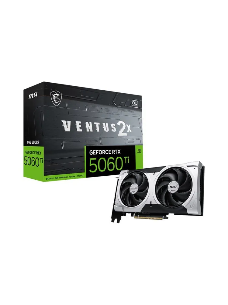 MSI Видеокарта GeForce RTX 5060 Ti VENTUS 2X OC PLUS 8 ГБ (RTX 5060 Ti 8G VENTUS 2X OC PLUS)