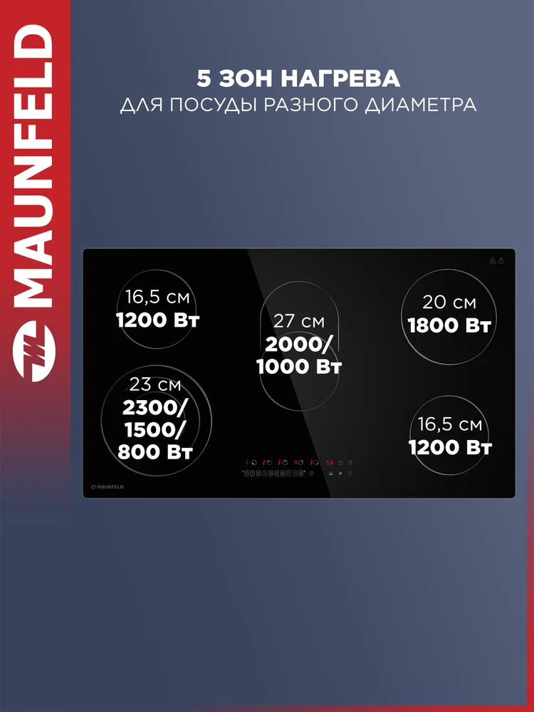 Электрическая варочная панель MAUNFELD CVCE905SMTBK, вариант, фото 2