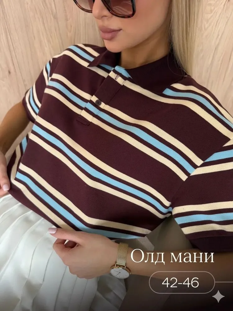 Футболка LOVE by us поло в полоску
