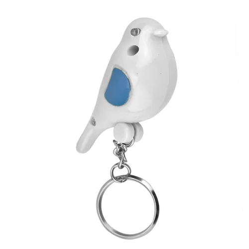 Умный голосовой поисковик ключей в виде птицы со светодиодным свистком и батареей (белый)