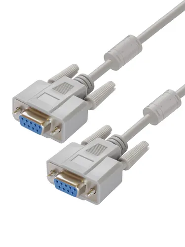 Модемный кабель COM RS-232 PROF для модема систем АСУ ТП ресиверов 9F/9F 1 метр серый ферритовые кол