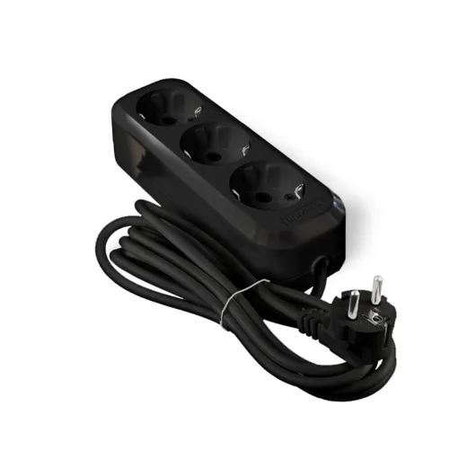 UNIVersal, Удлинитель бытовой 3 гнезда, 3 м, ПВС, 2х0.75 мм, Премиум