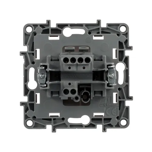 ETIKA Выключатель 1-клавишный схема 1 10АХ безвинтовые зажимы белый, IEK 672201