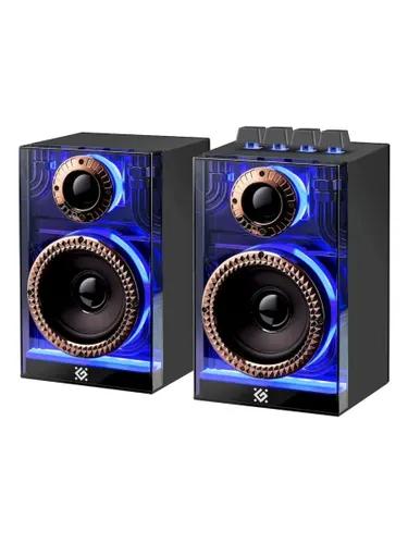 Акустическая 2.0 система DEFENDER Futuro (20 Вт, Bluetooth/USB/TF/AUX/2400мАч) (65087)