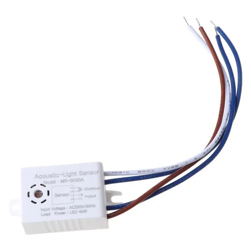 шт. Модуль интеллектуальных переключателей с датчиком управления звуком, датчиком голоса (белый)