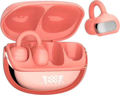 Наушники беспроводные с микрофоном, темно-розовый