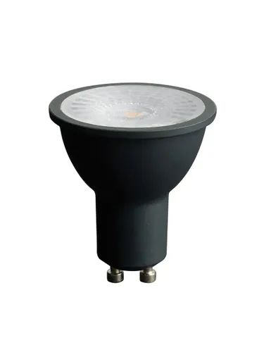 Светодиодная лампа 7 Вт GU10 дневной свет линза 110 черная