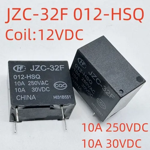 3pcs Электромеханическое реле JZC-32F 012-HSQ 10 А 4 контакта
