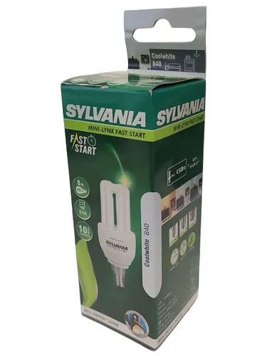 Sylvania Mini-Lynx Fast-Start лампа компактная люминесцентная 8W 840 E14 -1 шт