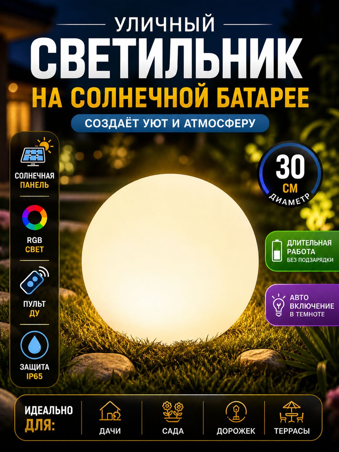 Уличныйсветильник,Безцоколя,количестволамп:1шт