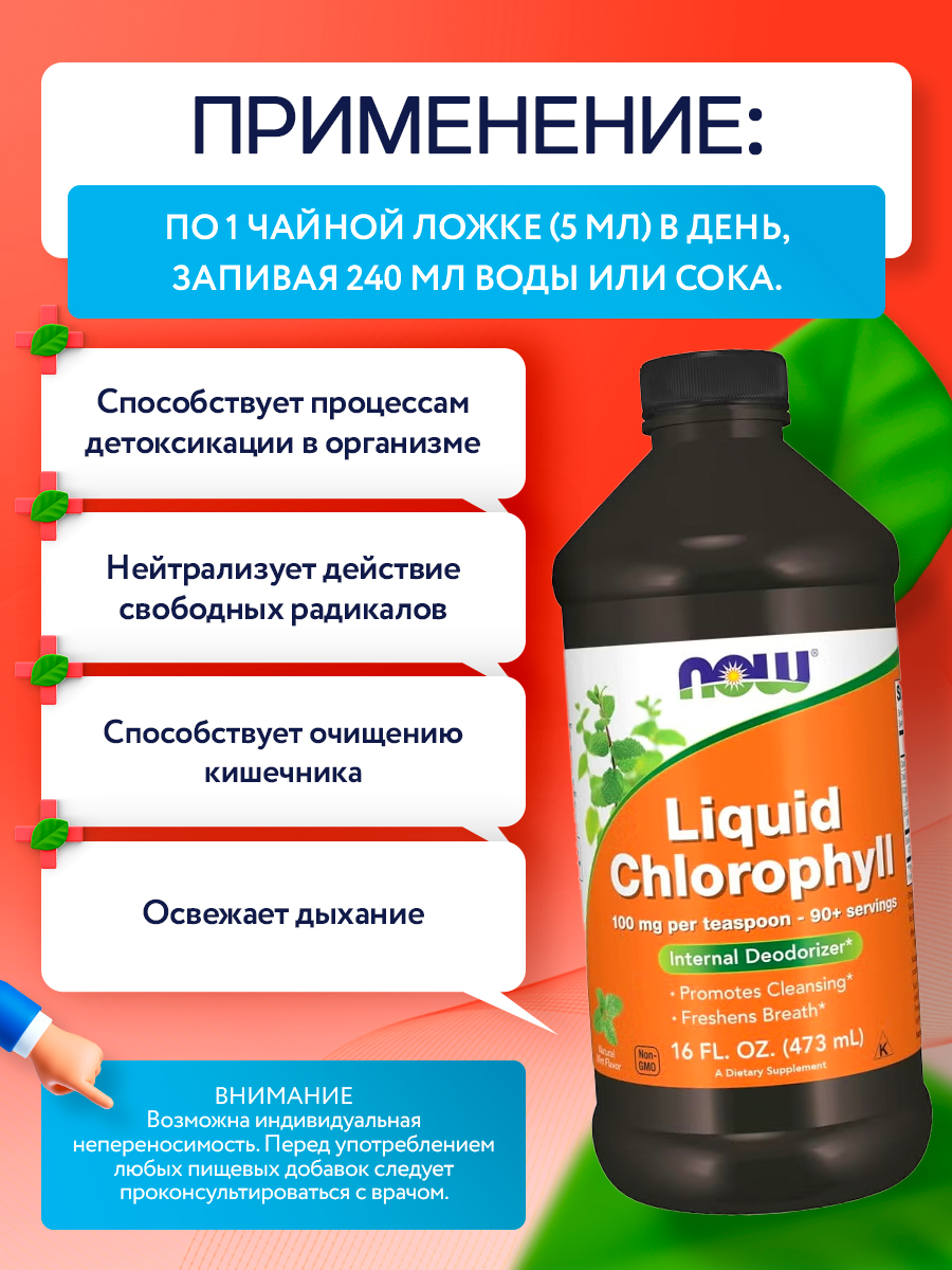 Now, LIQ CHLOROPHYLL & MINT 16 OZ