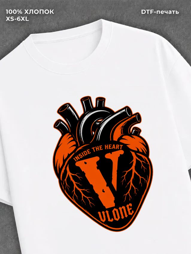 Футболка сердце vlone